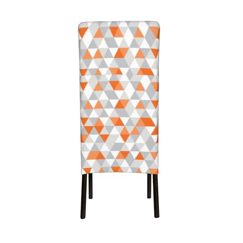 Housse de chaise infroissable protection douce salle à manger triangles