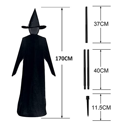 KONGLYLE Decorações de Halloween ao ar livre decorações de bruxa brilhante Halloween decorações de b