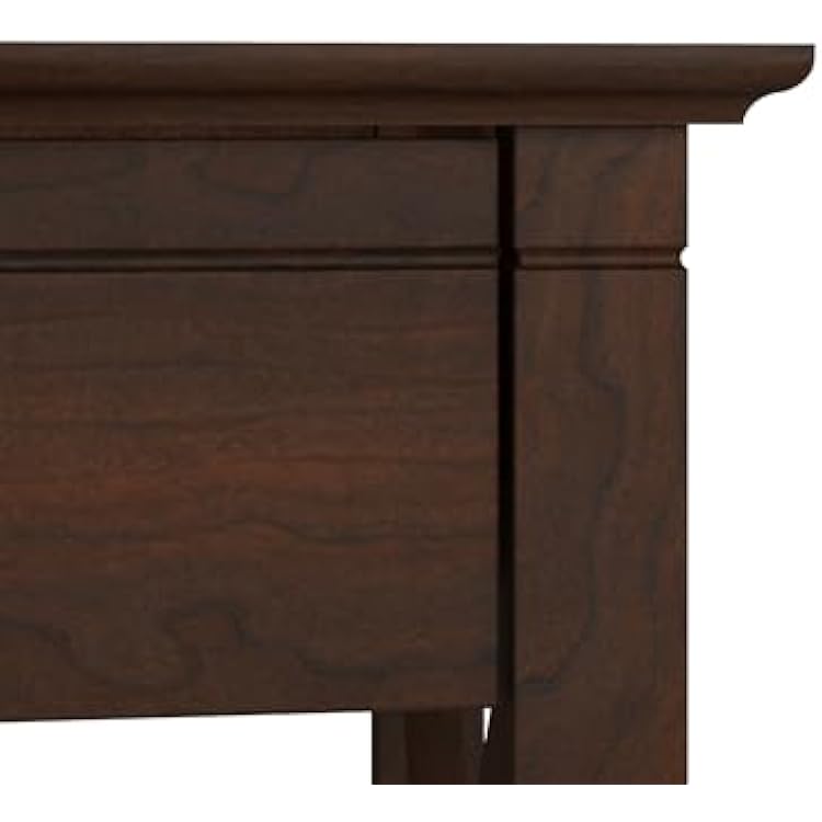 Bush Home Key West 60W Modern Farmhouse L Shaped Desk in Bing Cherry, 60-Inch Corner Computer Table for Home Office Workspace