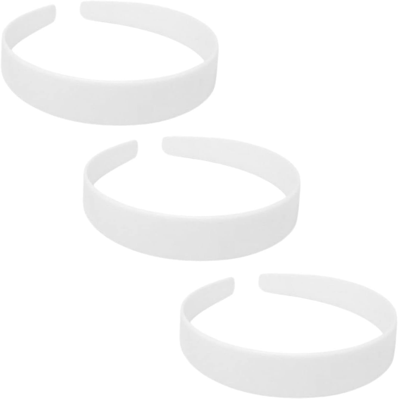 Topkids Accessories Plastic Alice Bands Hair Bands Head Bands Black Clear Tortoise Tort Brown Hairband Headband Aliceband Women Girls Men Boys Wide Teeth Comb - Pack of 3 (2.5cm White)