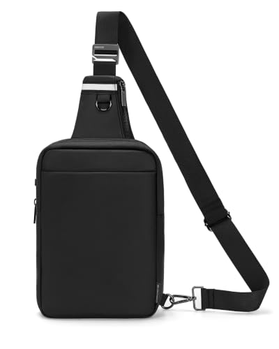 Image of OSOCE Sling Bag for Men, RFID Anti-Theft Crossbody Bag, Lightweight | Quick-Release Buckle, Concealed-Zipper Hidden Pocket, Reflective Strips, Adjustable Strap, Suitable for Travel Commuting