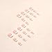 Press on Nail Fake Nail，24 pcs Glue on Full Cover Square Manicure False Nail with Tool Set，Glossy Artificial French Gel Nail Stick on Acrylic Nail for Girl Women