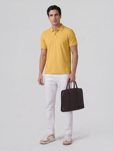 Image of XYXX Accent Men's Solid Cotton Polo T Shirt | Collar Tshirts | Half Sleeves | Solid-Slim Fit
