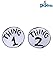elope Dr. Seuss Thing 1 & Thing 2 Large 2 Piece Iron On Patch Set for Kids and Adults Standard