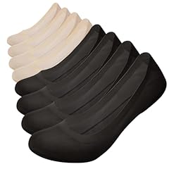 Two Pairs of Skin-toned Invisible Socks and Two Pairs of Black Invisible Socks