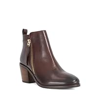 Dune London Ladies PAICING Wide Fit Block Heel Side Zip Boots Size UK 6 Ankle Boots
