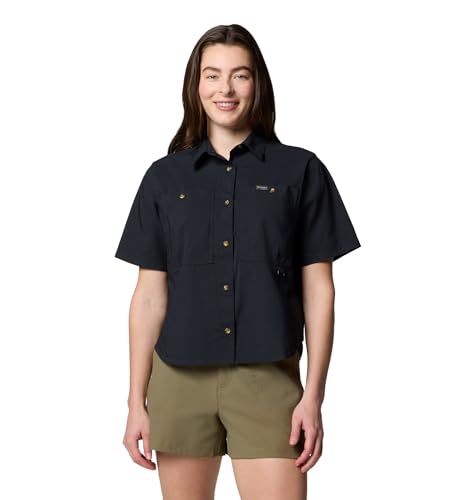 Columbia Damen Standard Brea Falls Woven Short Sleeve, Schwarz – Ansicht 1