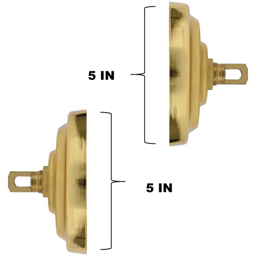 Image of Sangle Soppfy Vingage Canopy Kit and Pendant Light Fixture Chain for Chandelier or Swag Light Fixtures,Maximum Weight of 60 Pounds, 6 feet,Heavy Duty,5 Inches Diameter (Pure Gold - 2 Set)