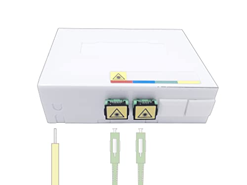 Elfcam® - Punto de Terminación Óptica PTO para FTTH, Conectores Ópticos de Tipo SC/APC (2 Puerto Óptico)