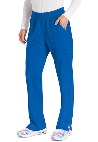 Dickies Women's Scrub Pants Natural Rise Tapered Leg Pull-On Bottoms with 7 Pockets and Knit Waistband DK005T, XL Tall, Royal - image 4