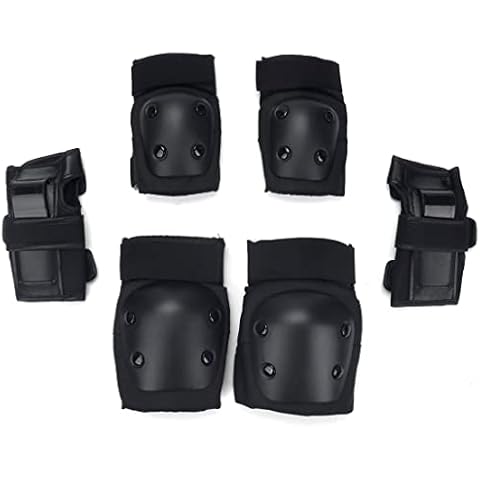 6 in 1 Pads Elbow Pads Wrist Guards Protective Gear Set for Adult/Kids Knee for Inline Roller Skating, Skateboarding Cycling (L) Cover