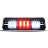 Partsam High Mount Stop Light 3rd Third Brake Light Replacement for Ford F150 F-150 2004 2005 2006 2007 2008 Smoked LED Rear Cab Roof Brake Stop Tail Cargo Center Light Lamp Black Housing w/3 Plugs