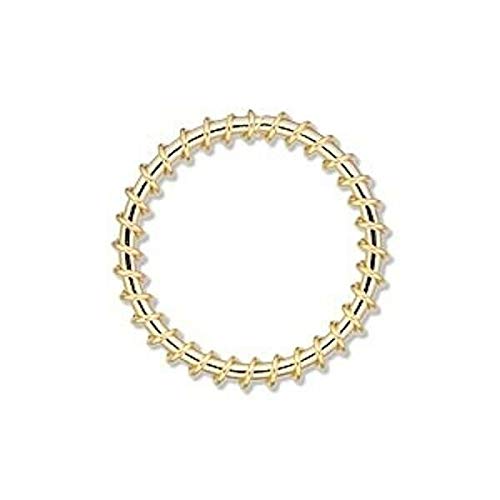 10 Gold Plated Steel Wire Wrapped 25mm Round Components *