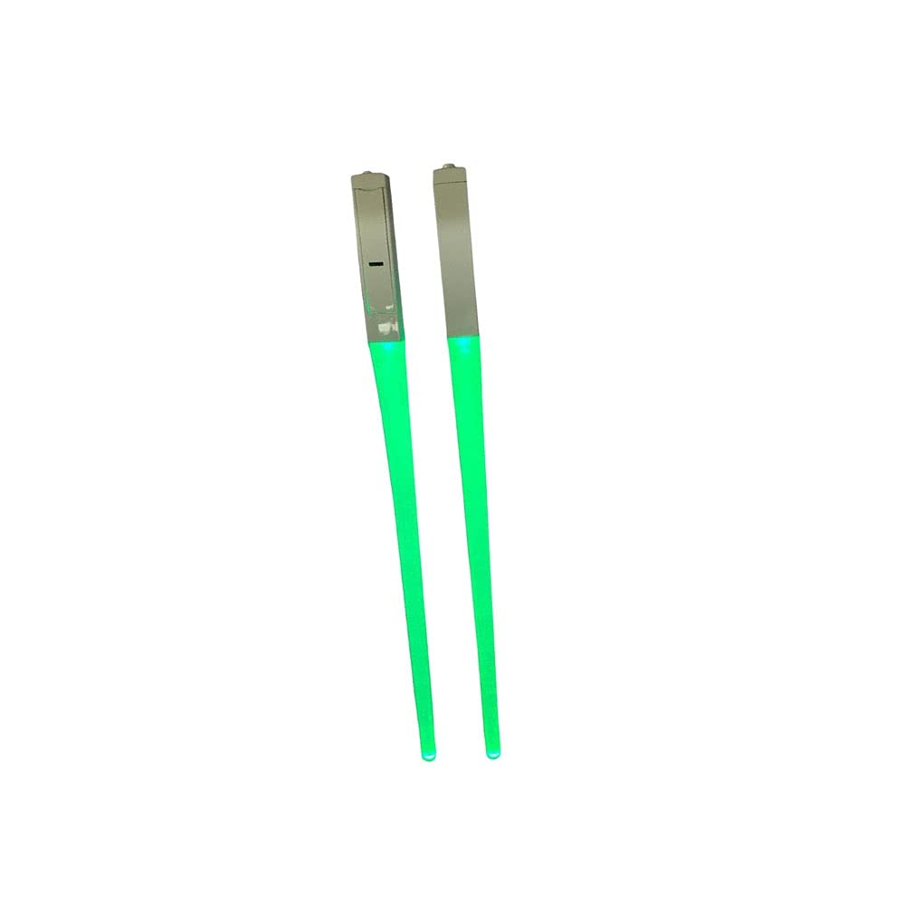 JINGYAN Chopsticks Chopsticks Light Up LED Glowing Chop Sticks Reusable Sushi Lightup Chopstick Set of 50 Pairs(Green)
