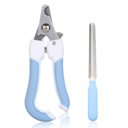 JOOTUEPO Profi Krallenschere für Hunde und Katzen mit Nagelfeile Edelstahl Krallenzange, Hohe Qualität Krallenpflege Schneider für Haustiere, Krallenschneider mit Sicherheitsmechanismus