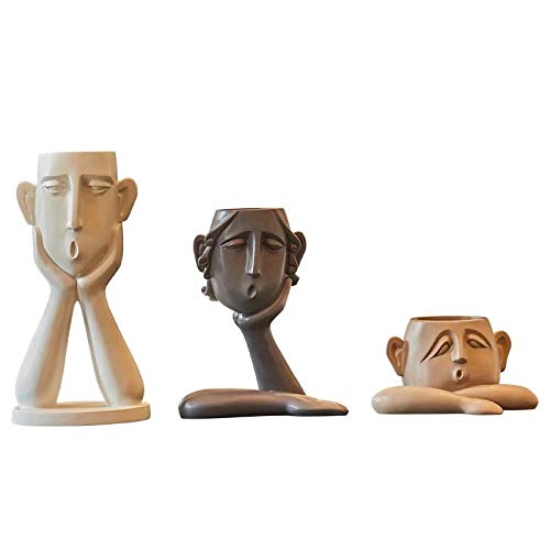 Sculptures et Statues de Jardin de Qualité - Vase Visage Humain Artisanal