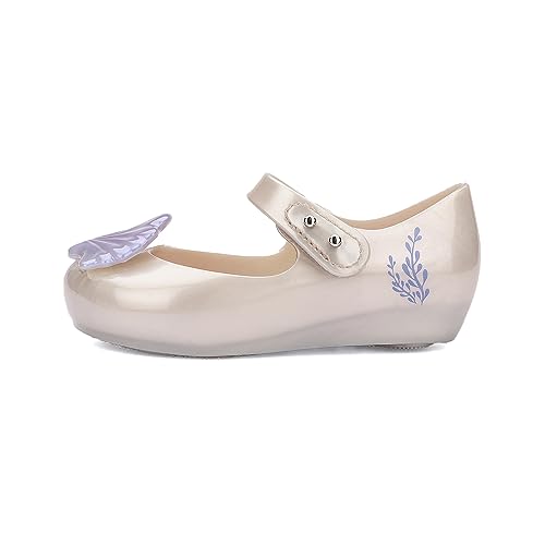 Mini Melissa Ultragirl Disney Little Mermaid II Mary Jane for Babies, Pearl White/Blue, 7