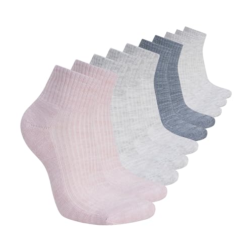 Image of Skechers Women's 10-pack Half Terry Classic Quarter Crew Socks, Comfort-fit & Cushioned Footbed