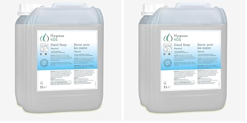 Savon liquide pour les mains rechargeable 5 litres nettoyant doux bidon économique lot de 2