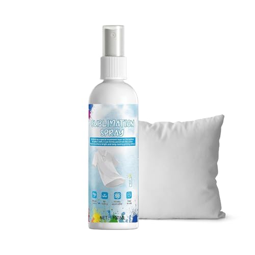 Spray De Sublimación - Spray Para Revestimiento De Sublimación Para Oscuros | Poliéster Aclarante 100 Ml De Secado Rápido Altamente Brillante Anti-Desvanecimiento | Para Camisas De Tela, Bolsas