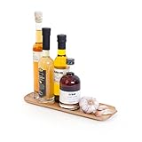 Bosign Bandeja para encimera LEAF. Bandeja rectangular para servir. Organizador de cocina para especias y aceite de oliva. Plato para desayuno, café, té, aperitivos, queso. Aceite y resistente al