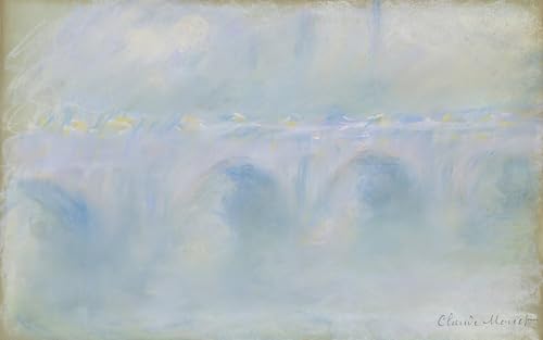Impression Pont de Waterloo Monet sur toile de qualité musée 60x90cm