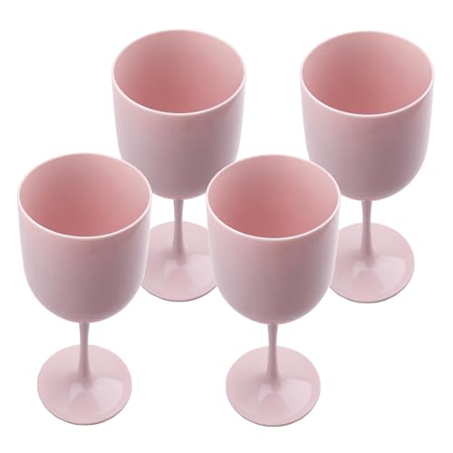 VEGOATY Lot de 4 verres à vin en plastique : 480 ml - Verres à vin réutilisables en...