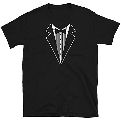 Tuxedo T-Shirt | Unisex Novelty T-Shirt (Medium, Short Sleeve) Black, White Cover