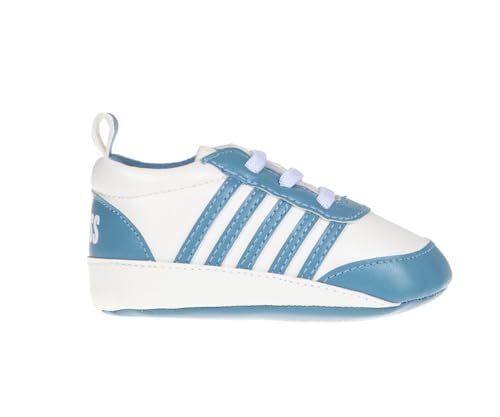 K-Swiss Infant Shoe - Boys Athletic Crib Soft Bottom Baby Shoes - Sneakers and First Walking Shoes for Babies, Blue, 12