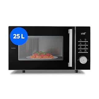 MEDION Forno a microonde con funzione grill e friggitrice ad aria calda (25 litri, 900 watt, grill da 1.500 watt, funzione aria calda da 1.500 watt, 11 programmi, 10 livelli di potenza