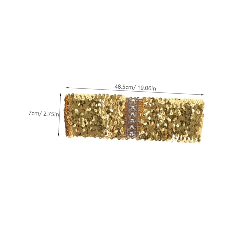 Elegant Sequin Stretch Waist Belt for Women Glittering Dress Accessory Soft Comfortable Wide Band Lightweight Fashion Belt for Parties and Special Occasions2