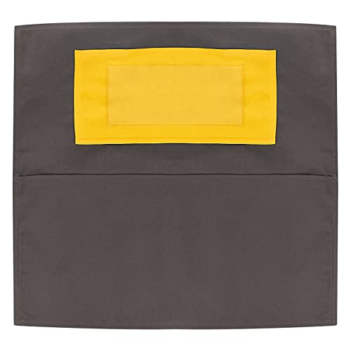 Muka Bolsillos para silla para aula, sacos de asiento escolar, organizador de escritorio para estudiantes, gris y amarillo
