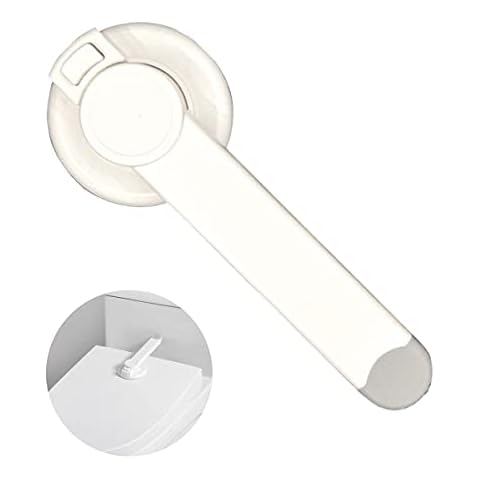 FANGZHE Baby Toilet Lock,Safety Cupboard Locks Toilet Locks for Toddlers Cupboard Safety Locks Cupboard Safety Fridge Locks Toilet Lock Easy Installation Universal Toilet Lid Lock with 3M Adhesive Cover