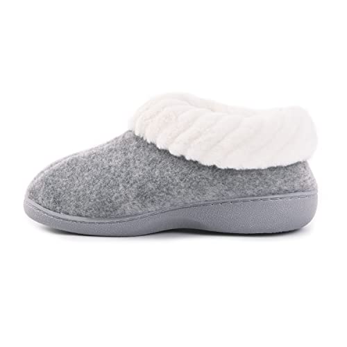 Bandolino Women's House Shoes, Warm Plush Lined Wool Clog Winter Slippers, Rubber Soled Indoor/Outdoor Womens Slipper3