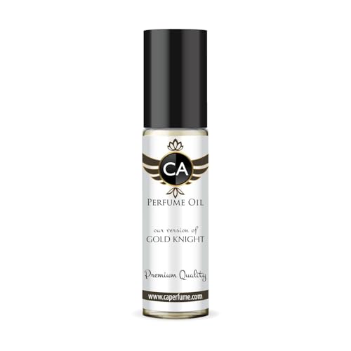 CA Perfume Impression of Gold Knight for Men Perfume Oil Amber Woody Scent Long Lasting Cologne for Men Travel Size TSA Ready Mini Parfum Body Oil Roll-on 0.33 Fl Oz 10ml