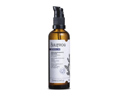 Bullfrog - Suero Hidratante y Domador, Suero para Cabello y Barba, Hidrata, Controla el Frizz y Proporciona Brillo Inmediato, 96% Ingredientes Naturales, 75 ml