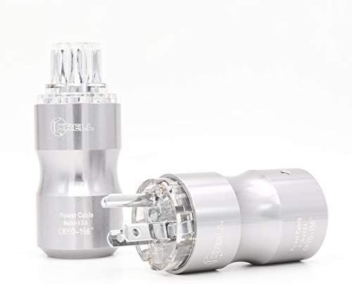 Jammas one pair Rhodium plated Transparent Krell US version power AC plug extension adapter - (Standard: US Plug)