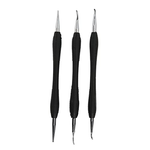 Diy Leather Press Rub Tool Leather Craft Modeling Tools Leather Press Rub Tool 3pcs Cuero Craft Modelado Herramientas Diferentes tamaños Formas Fuerte Acero inoxidable Diy Leather Pre Cover