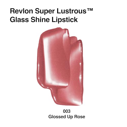 9. Bild von Revlon Super Lustrous Glass Shine Lipstick, Lippenstift mit brillanter Farbe, cremige und feuchtigkeitsspendende Formel mit Hyaluronsäure, Aloe und Rosenquarz, 003 Glossed Up Rose, 3.1 ml