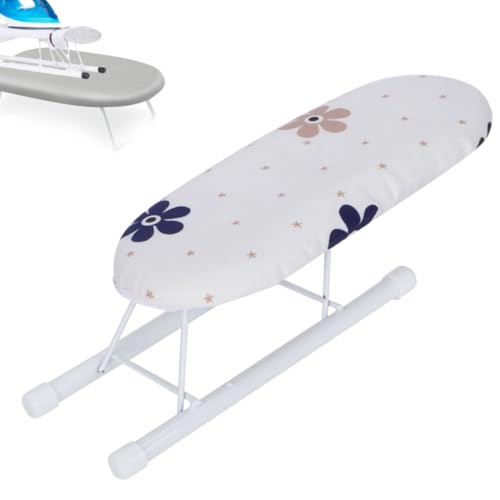 Small Ironing Board, Folding Sleeve Cuffs Collars Ironing Table Space Saving for Home, Craft Room, Travel Use (Tight Clusters of Flowers)