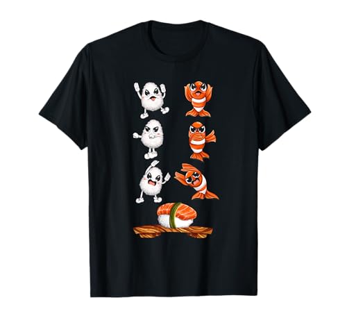 Divertente kawaii sushi fusion riso giapponese fusion riso g maglietta