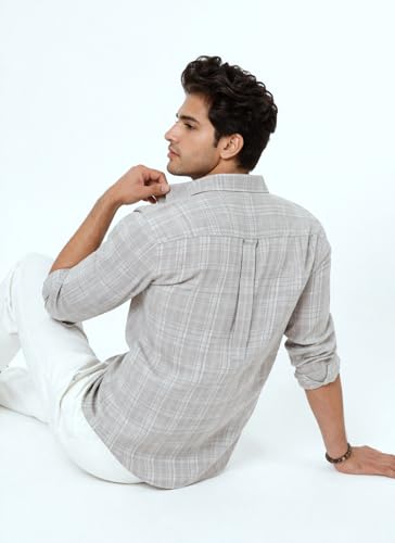 Image of Linen Checked Shirt