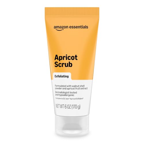 Image of Amazon Essentials Exfoliating Apricot Face Scrub, Facial Cleanser, 6 Fluid Ounce
