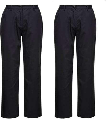 Pantalon cuisine femme noir M Portwest C071BKRM lot de 2 bas