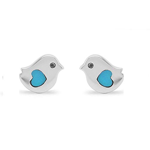 Boma Jewelry Sterling Silver Little Bird Stud Earrings