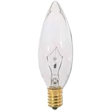 Bulbrite 400425-25CTC/E14-25 Watt Clear Incandescent Torpedo Shape Light Bulb, E14 Base European