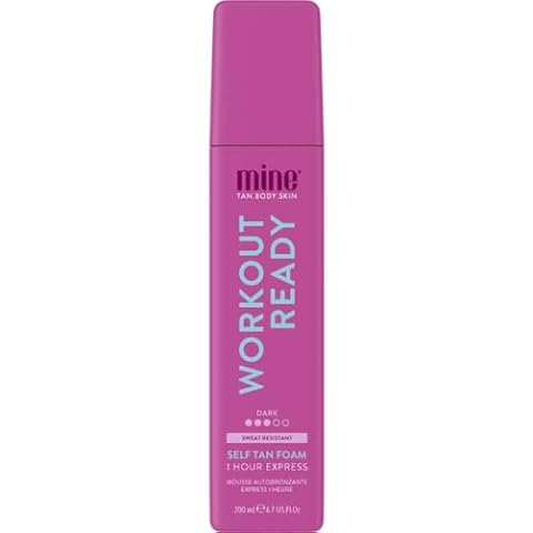 Minetan Workout Ready Self Tan Foam | Tanning Treatments Collection - Super Dark Skin Finish, Sweat Proof, Transfer Free, 1 Hour Express Mousse, Face & Body Fake Tanner, Ultra Deep Glow, 6.7 Fl Oz Cover