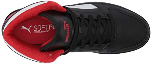 Image of PUMA Rebound Layup SL Mens Sneaker 115 DM US BlackWhiteHigh Risk Red