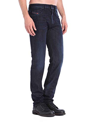 Jean Diesel Buster 0609B homme pantalon denim slim tapered stretch bleu