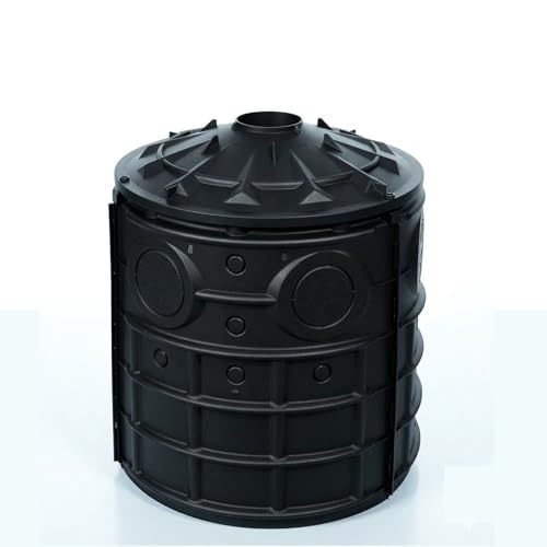 EJWOX 50 Gallon Stormwater Dry Well, Heavy Duty Catch Basin with Reinforced Fiberglass HDPE, Ribbed Structure, No-Tool Assembly, Underground Drainage System for Yard & Driveway